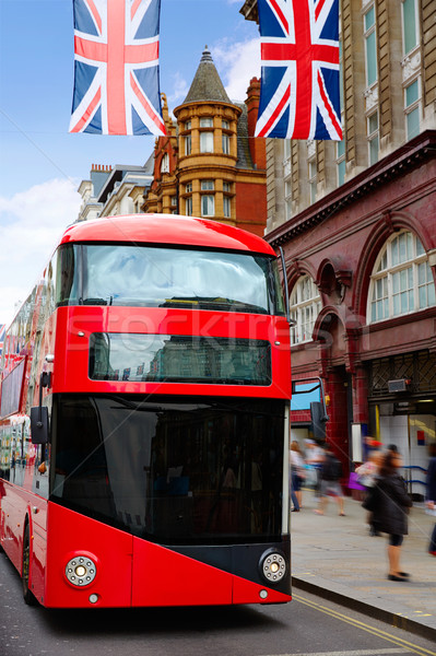 London busz Oxford utca Westminster épület Stock fotó © lunamarina
