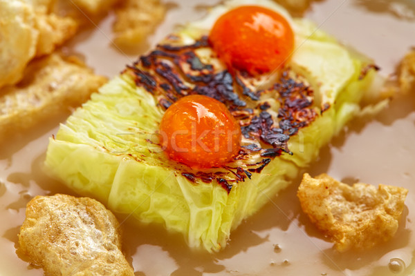 Cabbage stew with pork rinds Stock photo © lunamarina