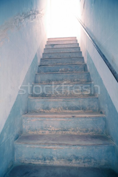 Lépcsőfeljáró fény metafora menny fehér felfelé Stock fotó © lunamarina