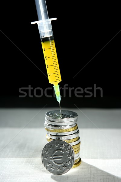 euro currency syringe injection, financial metaphor Stock photo © lunamarina