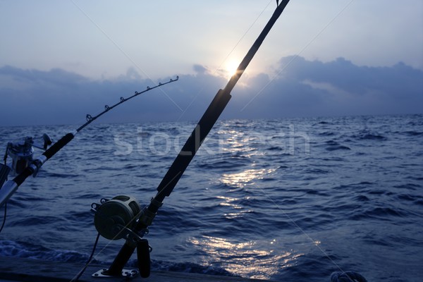 Big game boat fishing in deep sea Stock photo © lunamarina