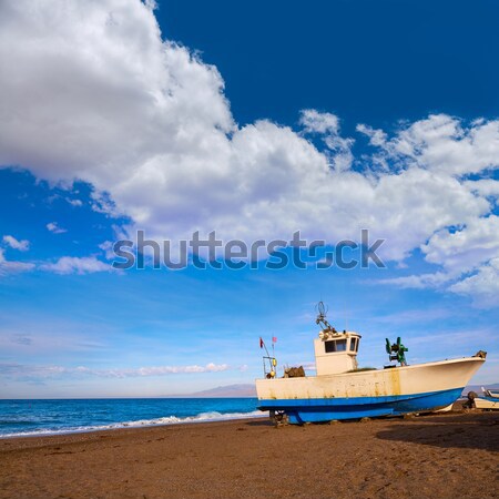 Almeria Cabo de Gata San Miguel beach boats Stock photo © lunamarina