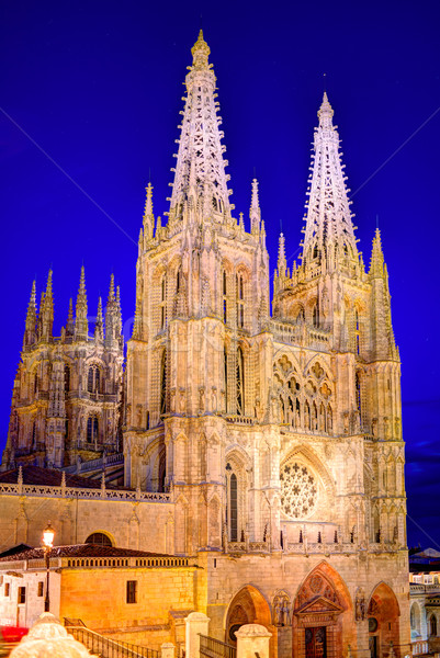 Burgos Cathedral facade in Saint James Way Stock photo © lunamarina