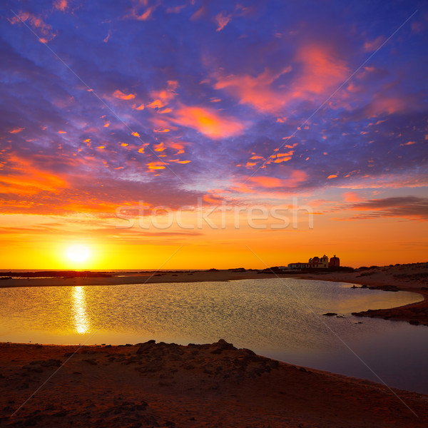 El Cotillo la Concha Beach sunset Fuerteventura Stock photo © lunamarina