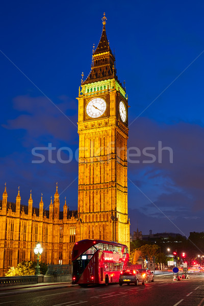 Big Ben Uhr Turm London england Himmel Stock foto © lunamarina