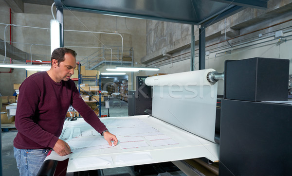 Calender transfer machine production operator man Stock photo © lunamarina