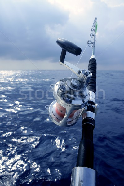 Foto stock: Grande · juego · barco · pesca · profundo · mar