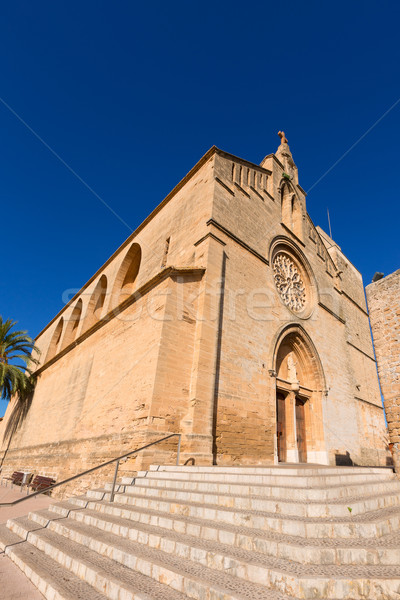 Alcudia Old Town Sant Jaume church in Majorca Stock photo © lunamarina