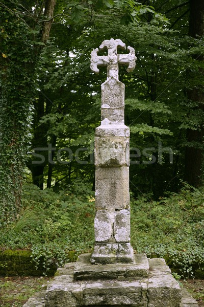 [[stock_photo]]: Catholique · suivre · pierre · croix · Santiago · nature