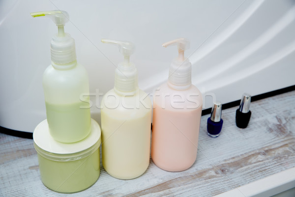 Pedikűr kezelés termékek körmök szalon csetepaté Stock fotó © lunamarina