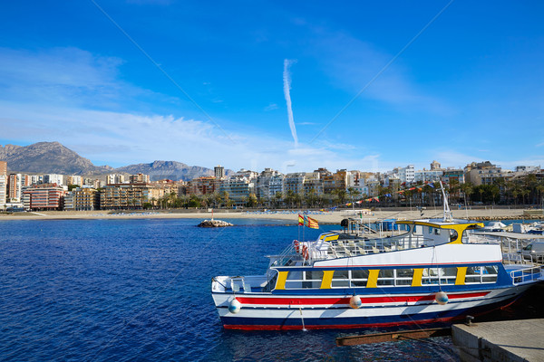 Stok fotoğraf: Marina · liman · İspanya · akdeniz · gökyüzü · şehir