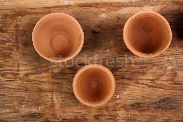 clay crafts pottery studio wood table traditional Stock photo © lunamarina