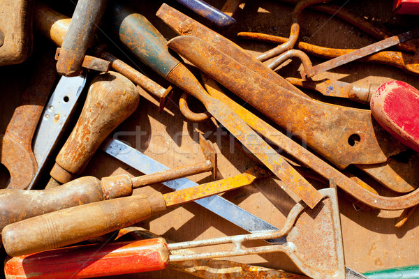 Grunge rouillée salissant main outils [[stock_photo]] © lunamarina
