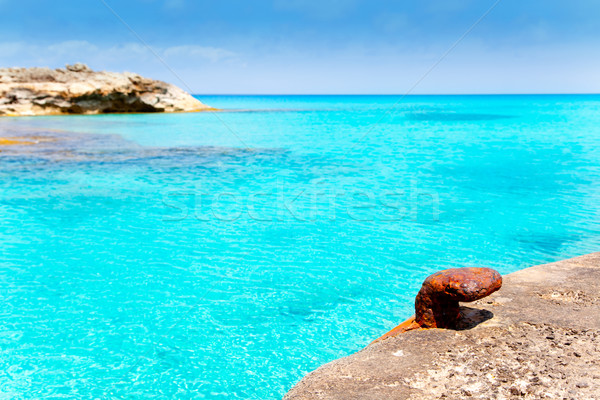 Es Calo de San Agusti port in Formentera island Stock photo © lunamarina