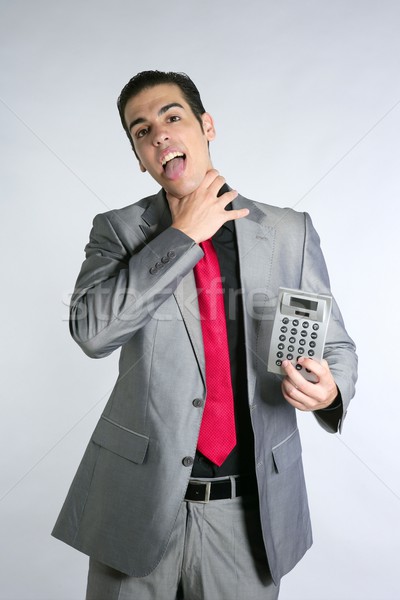 Stock photo: Businessman formal suit bad news reports