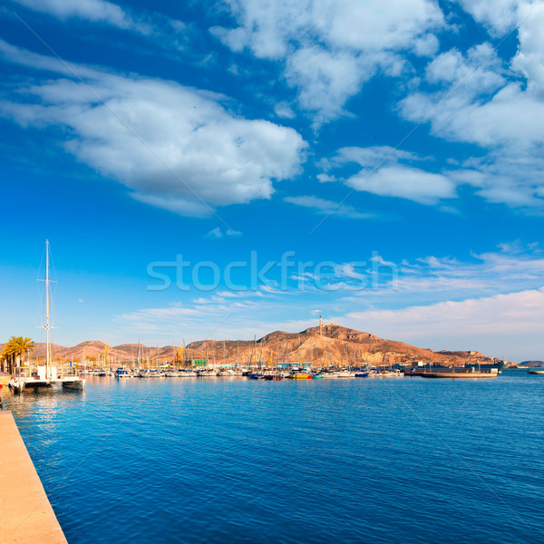 Cartagena port in Murcia at Spain Mediterranean Stock photo © lunamarina