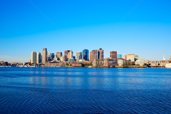 Stock photo: Boston skyline with river sunlight Massachusetts