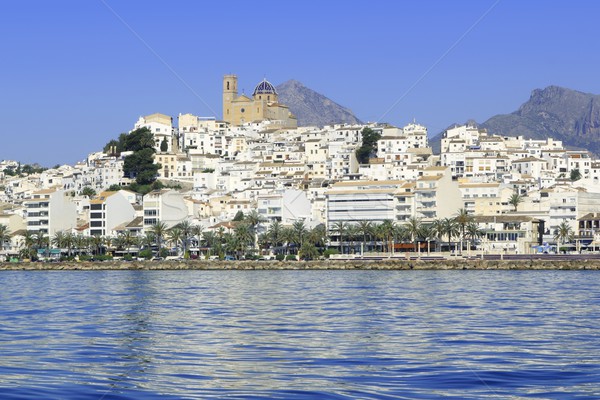 Foto stock: Espanha · ver · azul · mar · mediterrânico · cidade