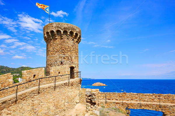 Tossa de Mar castle in Costa Brava of Catalonia Stock photo © lunamarina