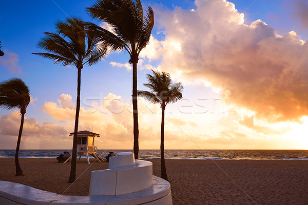 Fort lauderdale spiaggia sunrise Florida mattina USA Foto d'archivio © lunamarina