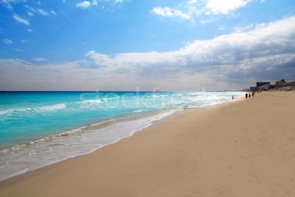 坎昆 海灘 加勒比的 墨西哥 海 透視 商業照片 © lunamarina