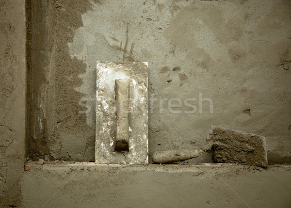 dirty grunge cement montar trowel tools Stock photo © lunamarina