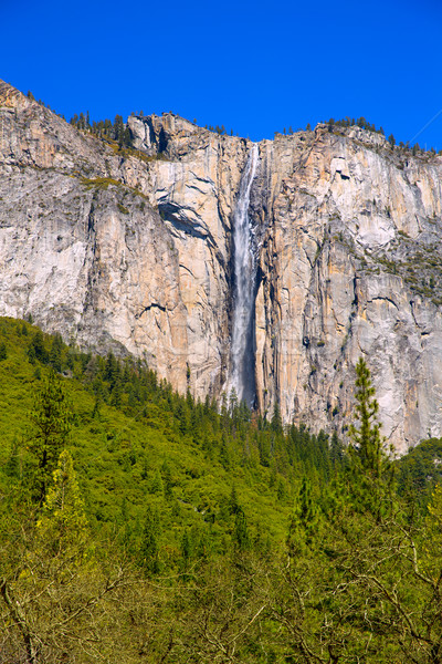 Stockfoto: Yosemite · vallen · waterval · voorjaar · Californië · hemel