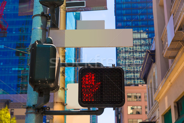 San Francisco downtown redlight on 1st street in California Stock photo © lunamarina