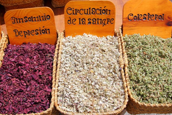 herbal natural medicine market traditional medicine Stock photo © lunamarina