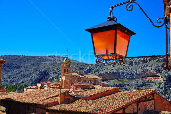 中世 町 スペイン 村 壁 通り ストックフォト © lunamarina