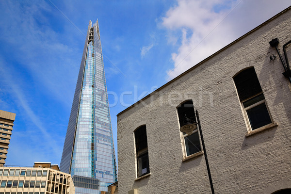 London shard view from old brick buildings Stock photo © lunamarina