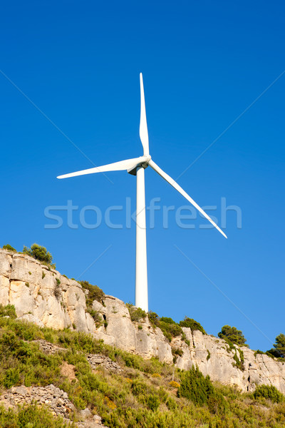 aerogenerator windmill in rocky mountain Stock photo © lunamarina
