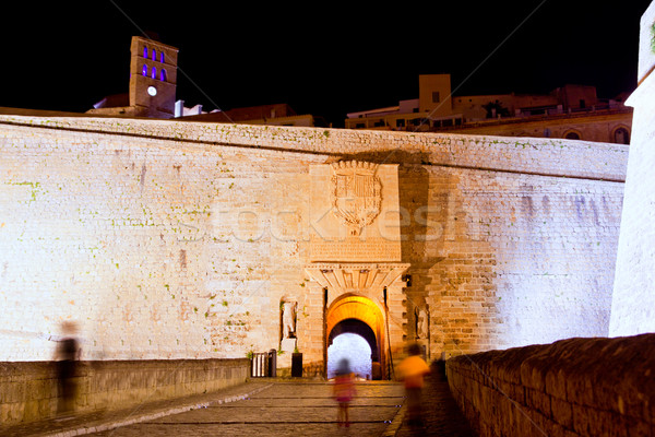 замок ночь фары форт основной двери Сток-фото © lunamarina