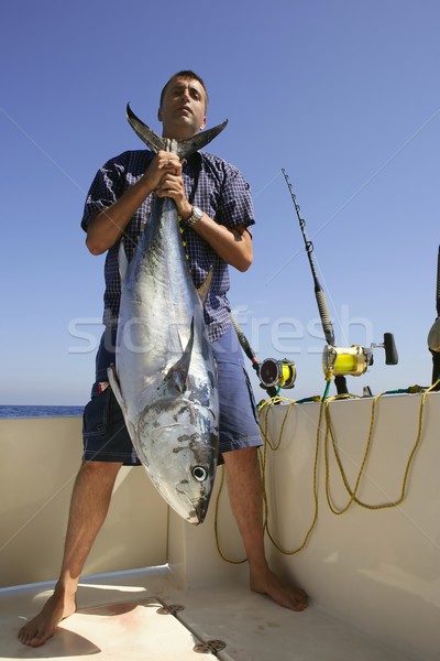Horgász nagy játék tonhal mediterrán sósvízi Stock fotó © lunamarina