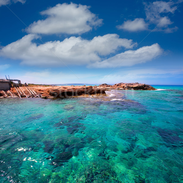 Formentera Es Calo de Sant Agusti turauoise sea Stock photo © lunamarina