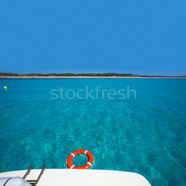 Boja łodzi rufa niebo krajobraz ocean Zdjęcia stock © lunamarina