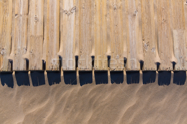 Foto stock: Pinho · madeira · convés · resistiu · areia · da · praia · textura