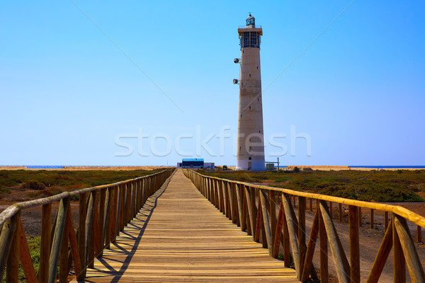 Morro Jable Matorral lighthouse Jandia Fuerteventura Stock photo © lunamarina