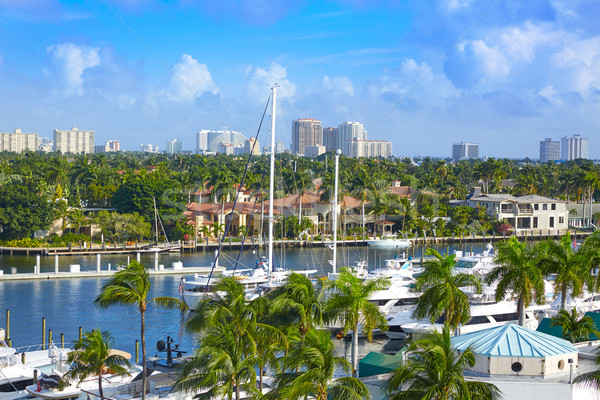 Fort lauderdale fiume Florida USA spiaggia cielo Foto d'archivio © lunamarina