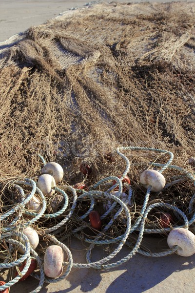 fishing net tackle over soil traditional fishery Stock photo © lunamarina