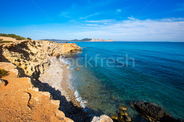 Ibiza Sa Caleta beach in south San Jose at Balearic Stock photo © lunamarina