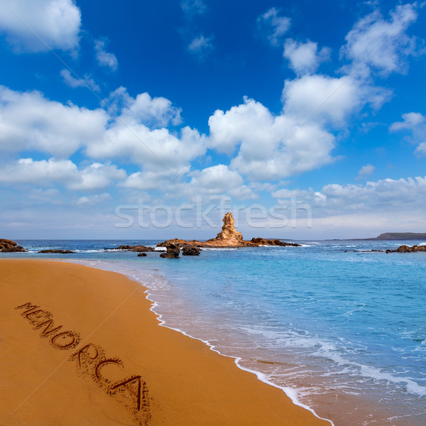 Cala Pregonda in Menorca at Balearic islands Stock photo © lunamarina