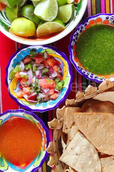 Mexicaanse chili saus Mexico specerijen voedsel Stockfoto © lunamarina