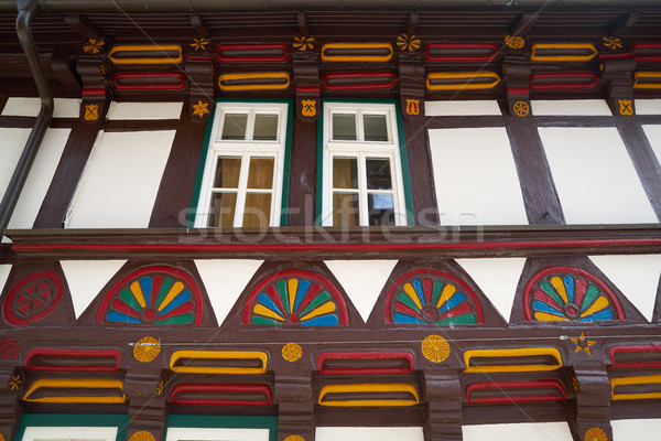 Stolberg carved wood facades in Harz Germany Stock photo © lunamarina