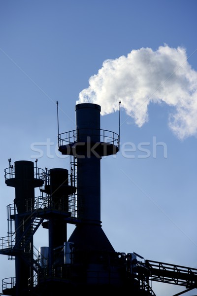 Podświetlenie przemysłu dymu niebo smog działalności Zdjęcia stock © lunamarina