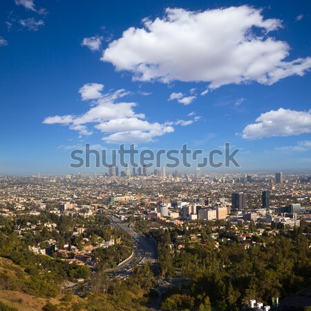центра Лос-Анджелес Skyline Калифорния Cityscape Сток-фото © lunamarina