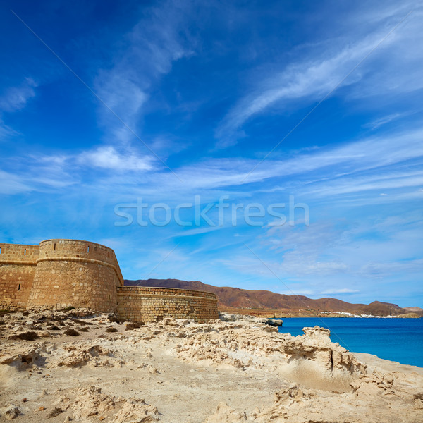 Almeria Cabo de Gata fortress Los Escullos beach Stock photo © lunamarina
