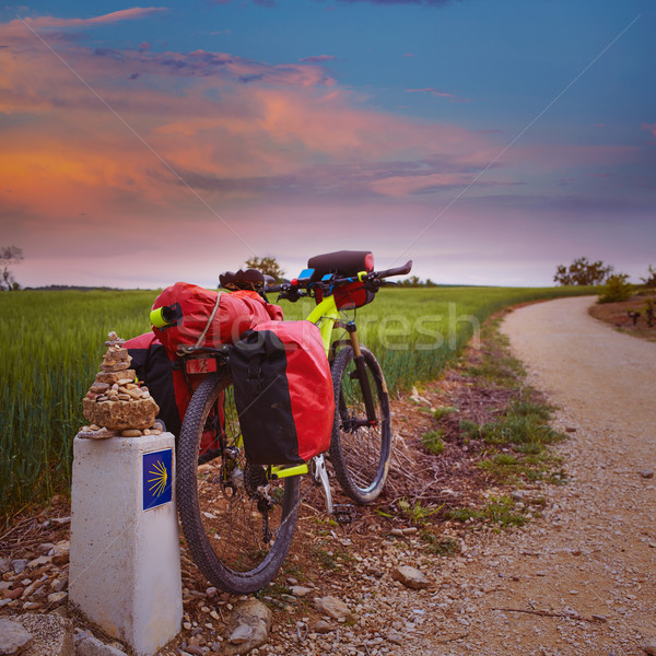 The Way of Saint James biking Stock photo © lunamarina