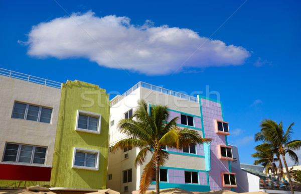 Miami strand oceaan art deco Florida wijk Stockfoto © lunamarina