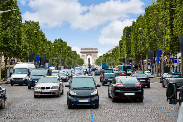 Champs Elysees avenue in Paris France Stock photo © lunamarina